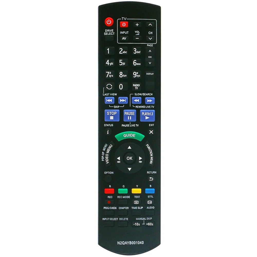 N2QAYB001040 Replacement Remote for Panasonic Blu-Ray Disc Players