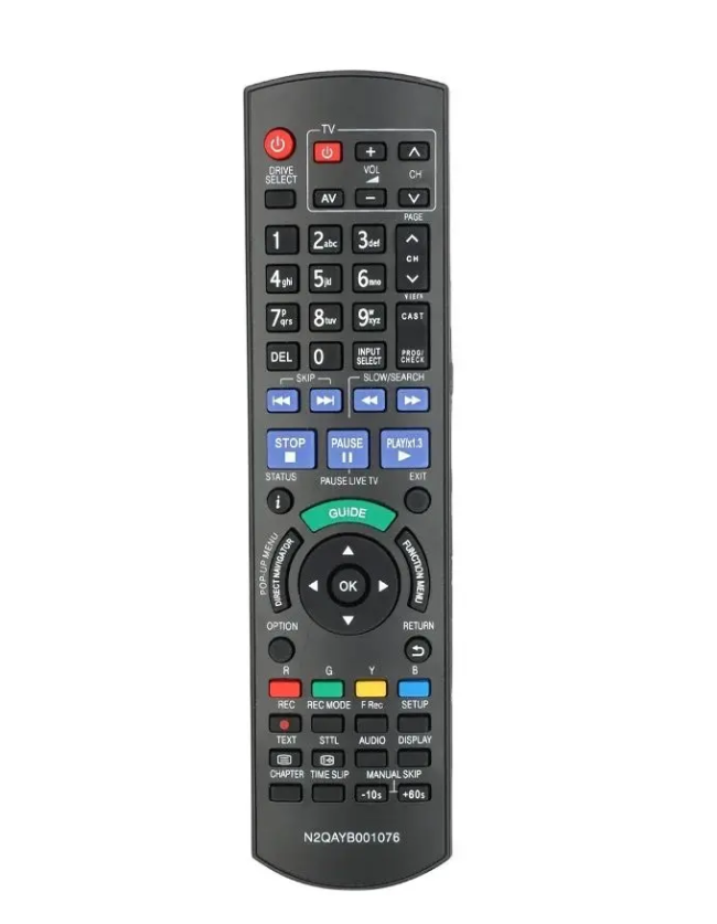 N2QAYB001076 Replacement Remote for Panasonic DVD Recorders