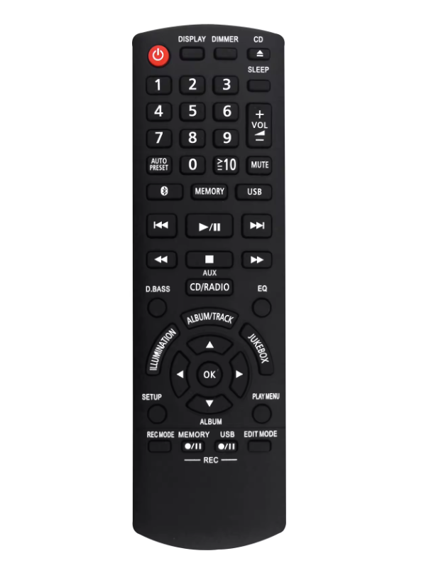 N2QAYB001094 Replacement Remote  for Panasonic CD Stereo Systems