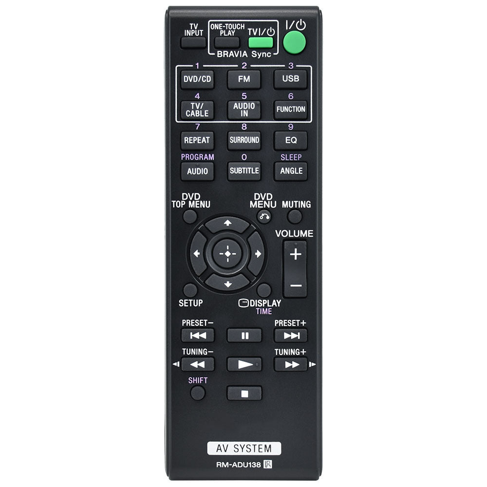 RM-ADU138 Replacement Remote for Sony AV Systems
