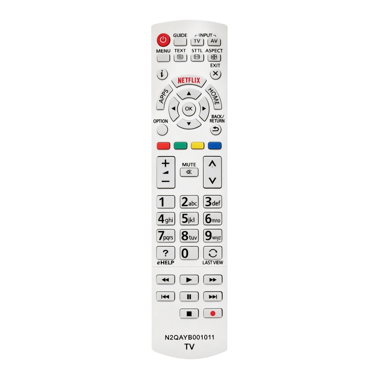 N2QAYB001011 Replacement Remote for Panasonic Televisions
