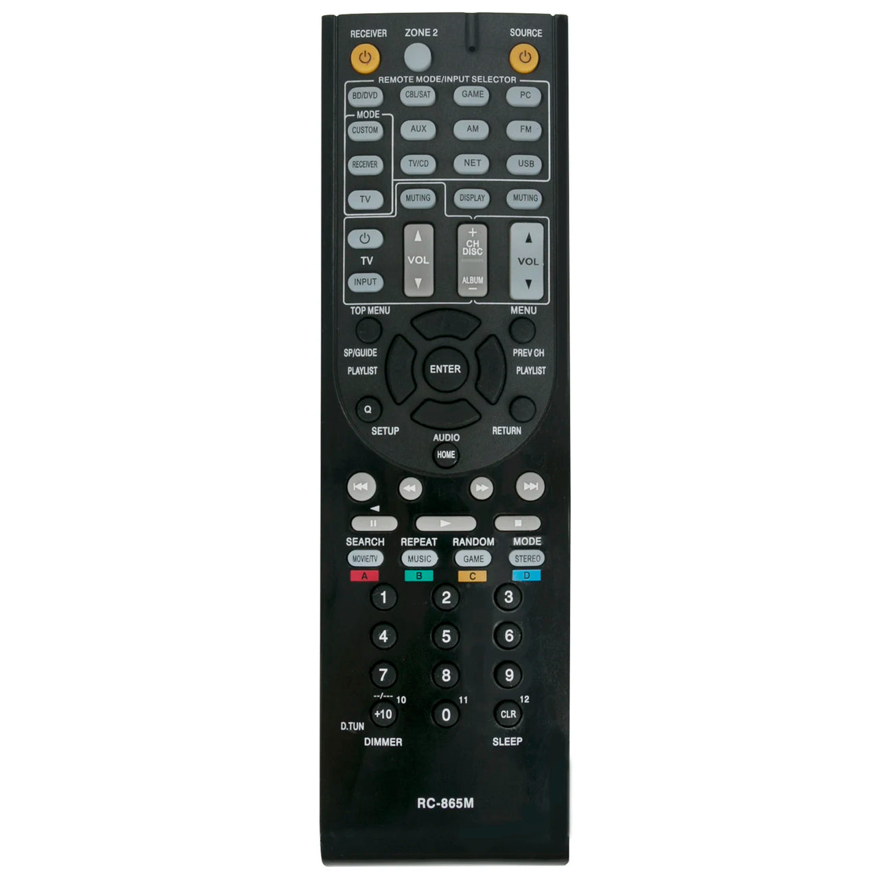 RC-865M Replacement Remote for Onkyo AV Receivers