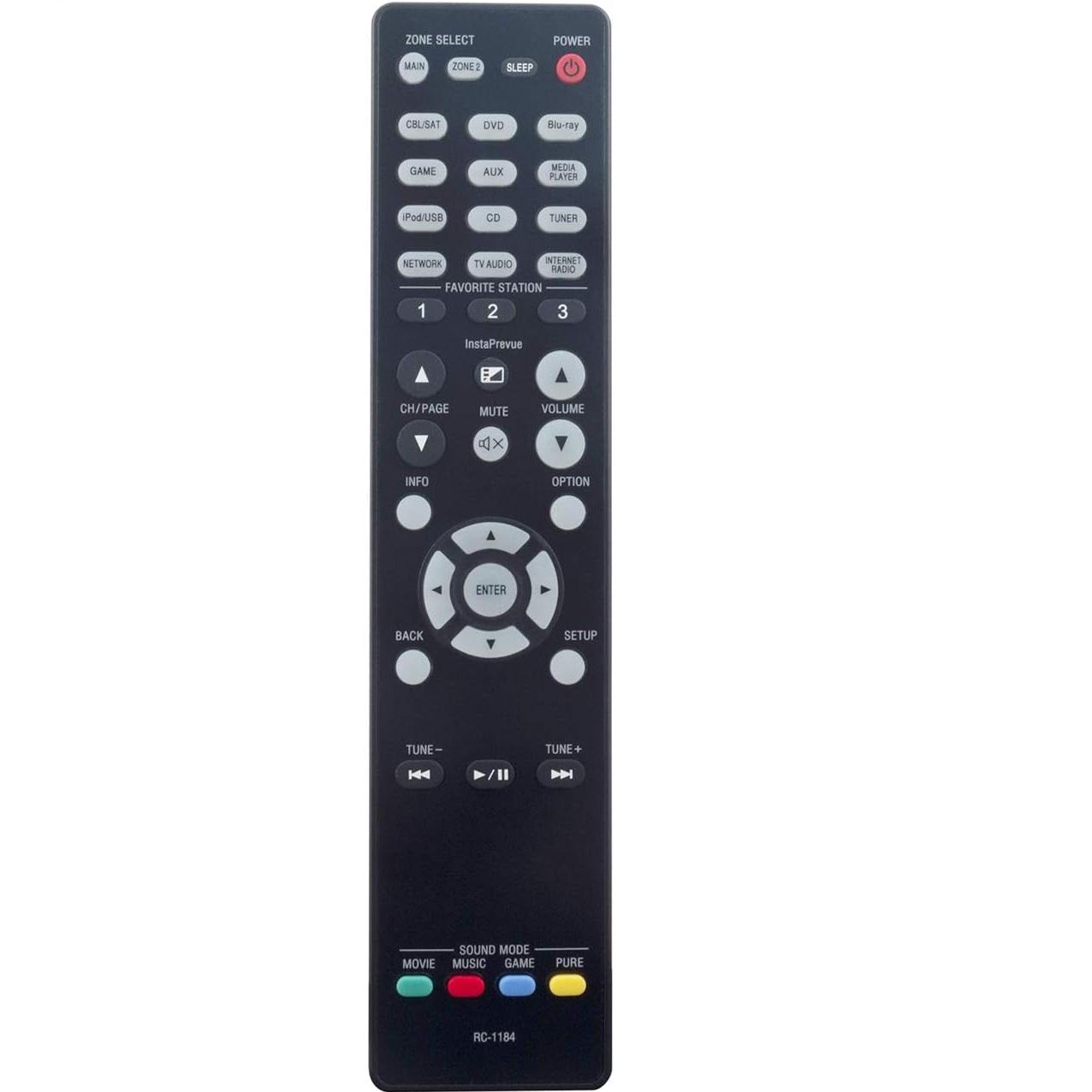 RC-1184 Replacement Remote for Denon AV Receivers