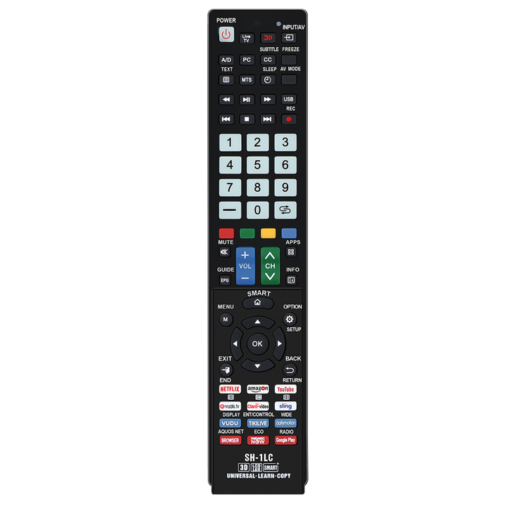 Sharp Remote Universal SH-1LC Universal Replacement Remote for Sharp Televisions