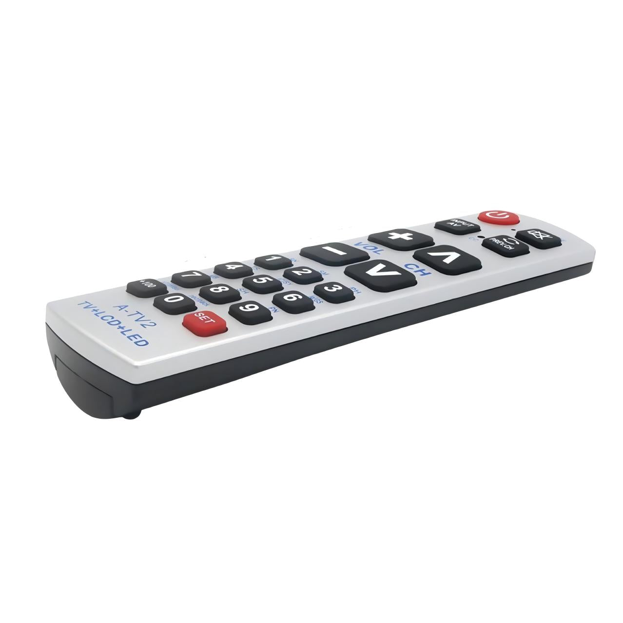 Extra Large Big Button Universal A-TV2 Replacement Remote for Televisions, Soundbars, DVDs, VCRs