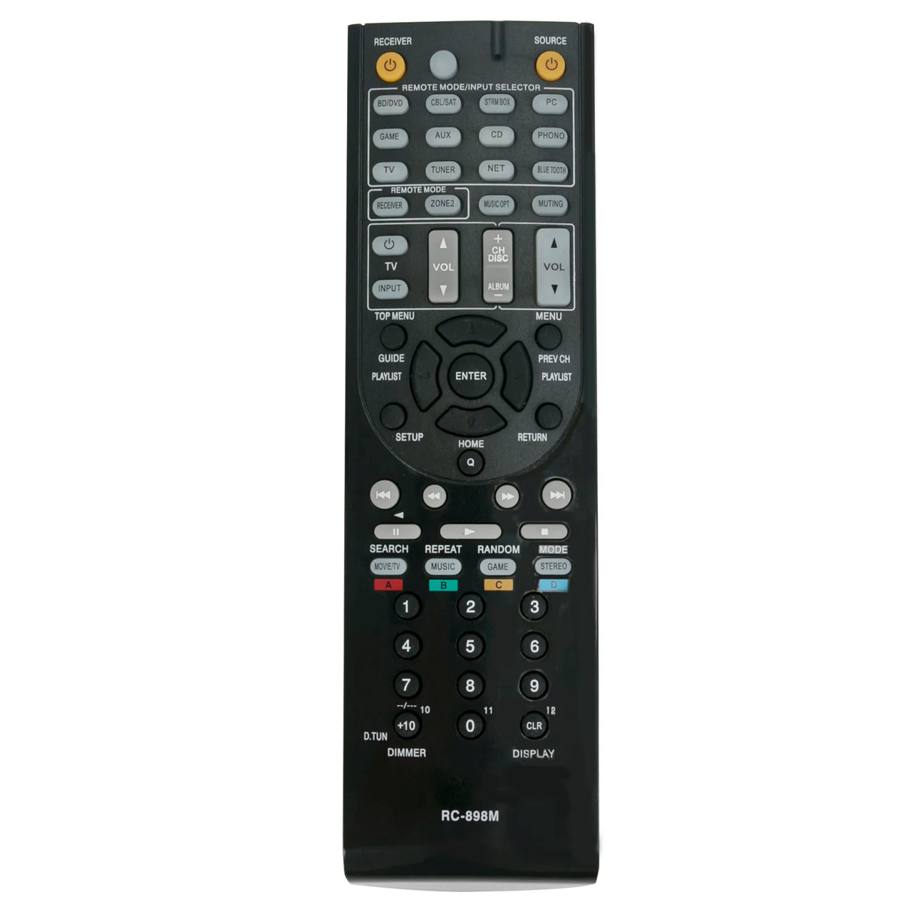RC-898M Replacement Remote for Onkyo AV Receivers