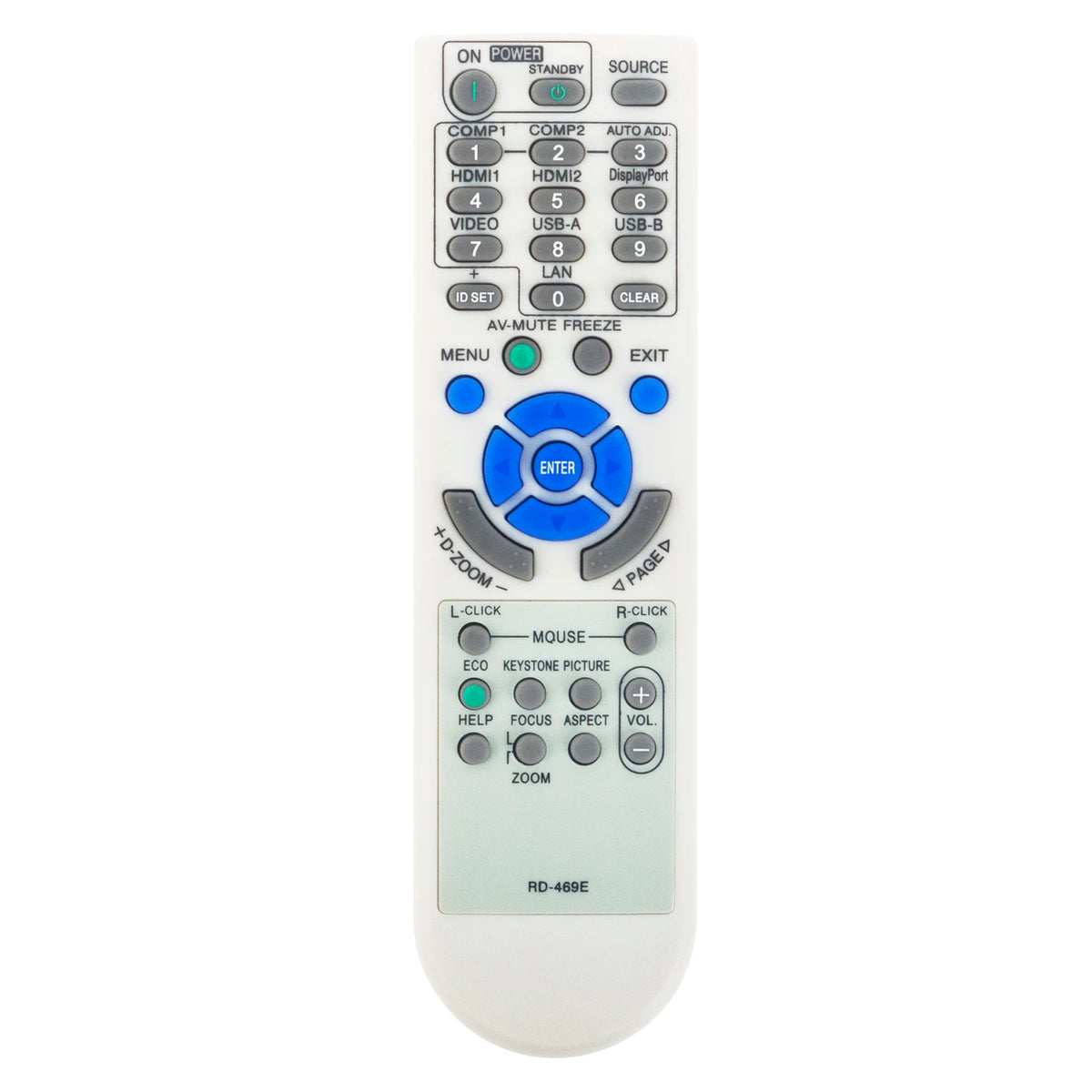 Projector Remote Replacement RD-469E Replacement Remote for NEC Projectors