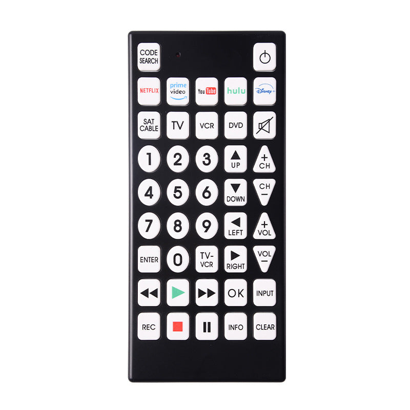 QFX REM-115 8-in-1 Jumbo Universal Replacement Remote for RCA, Sony, Philips, Samsung, GE, Zenith, Panasonic, Sharp, Toshiba, Daewoo, Hitachi, Sanyo, LG, JVC, Mitsubishi, Emerson, Magnavox  Televisions