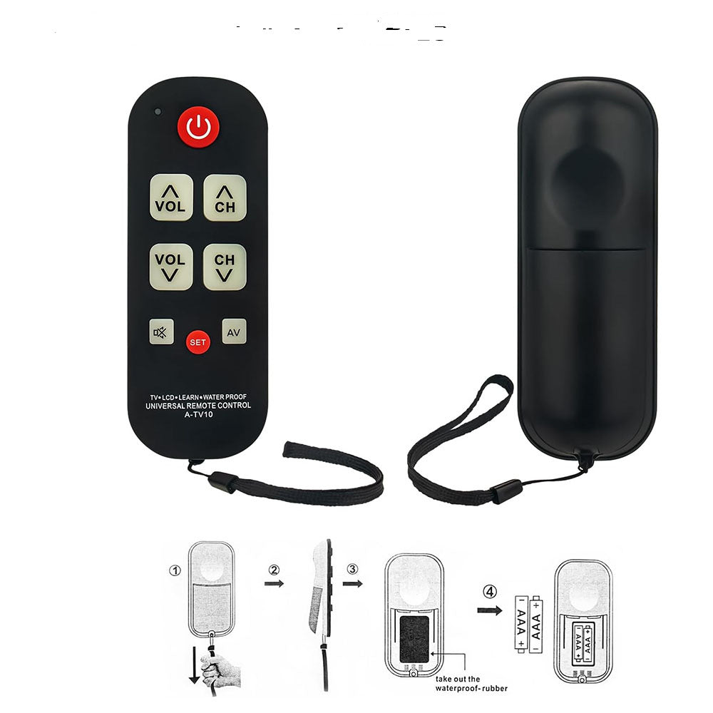 A-TV10 Universal Replacement Remote for Seniors — Big Button Controlle