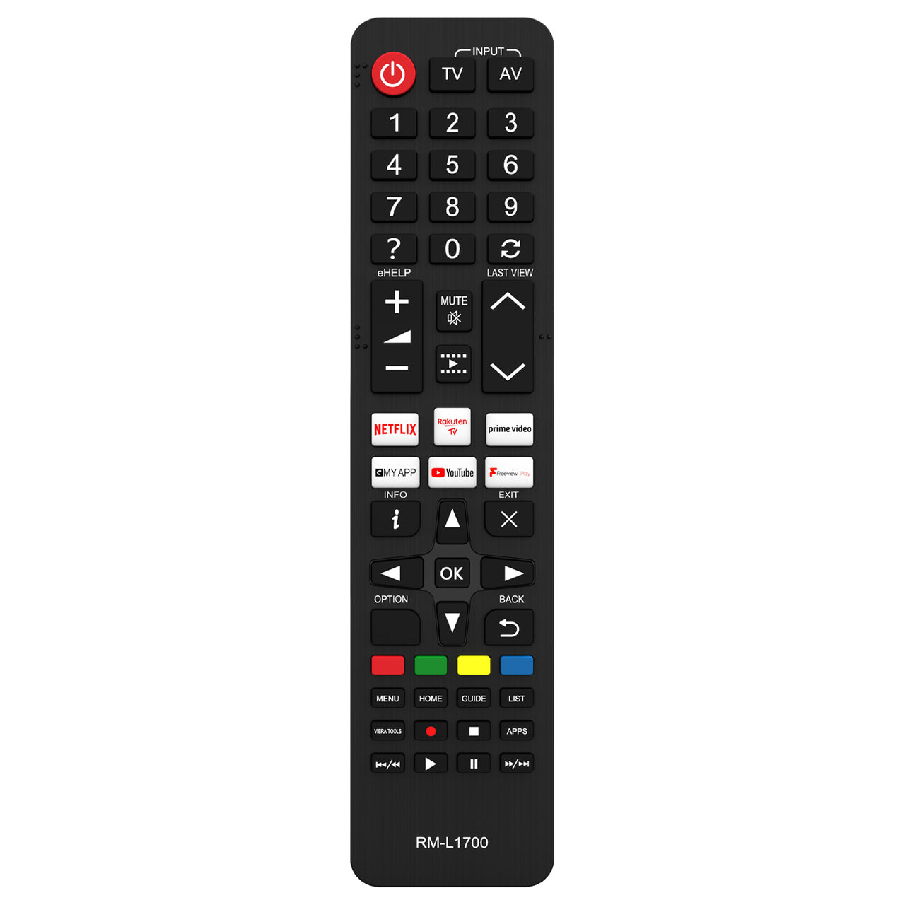 RM-L1700 Universal Replacement Remote for Panasonic Televisions