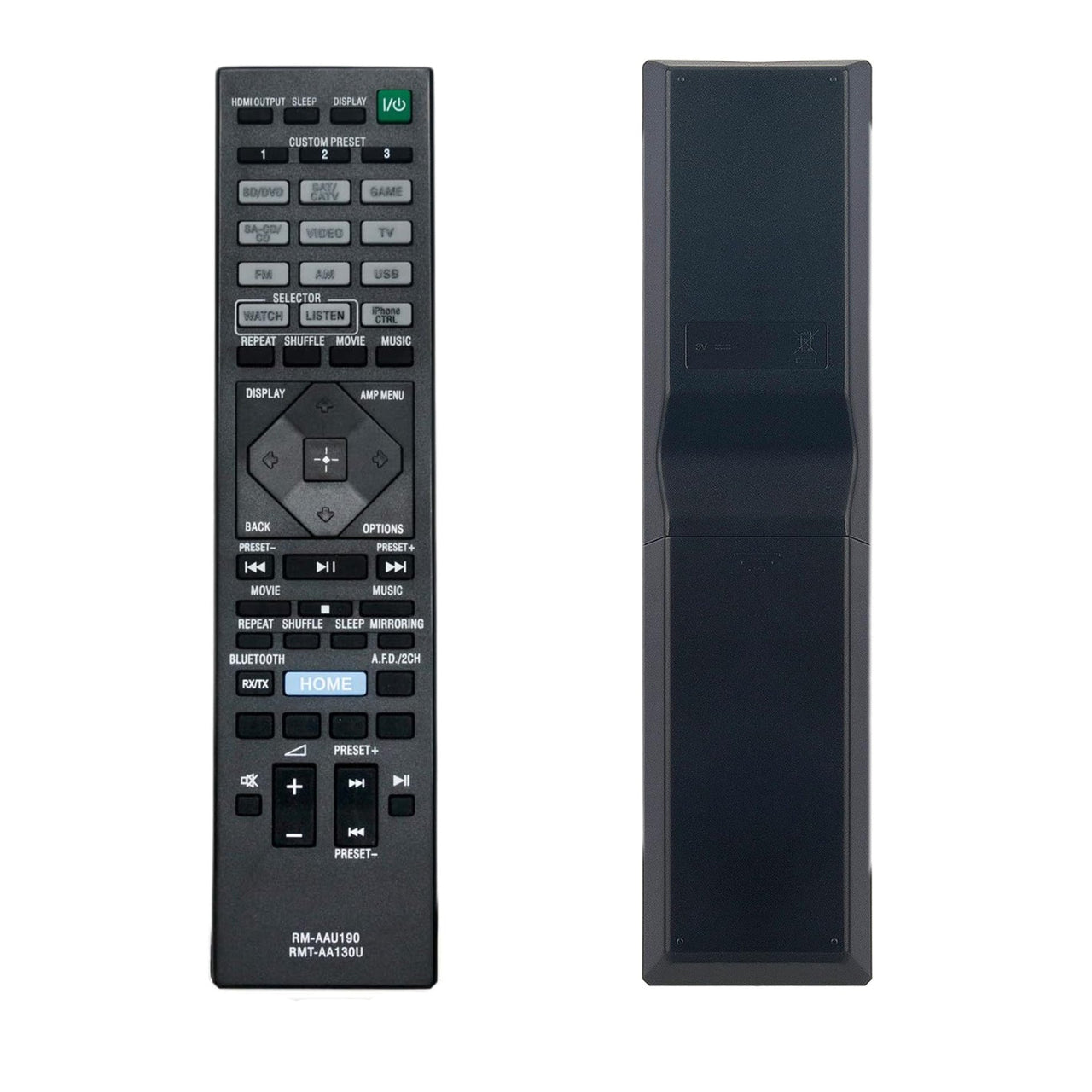 RMT-AA130U RMT-AAU190 Replacement Remote for Sony AV Receivers