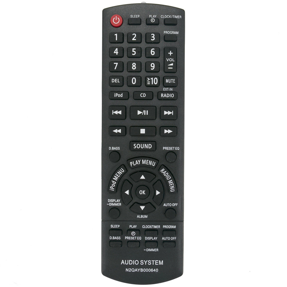 N2QAYB000640 Replacement Remote for Panasonic SC-AKX14 SC-PMX5 Audio Systems